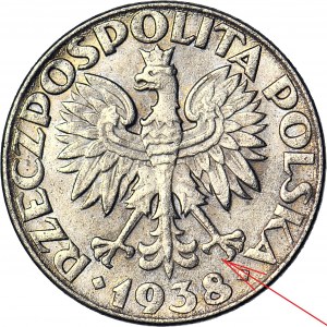 RRR-, 50 groszy 1938 NIKLOWANE, BEZ ZNAKU MENNICY