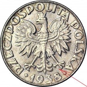 RRR-, 50 groszy 1938 NIKLOWANE, 