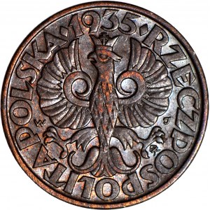 5 groszy 1935, mennicze, wspaniałe