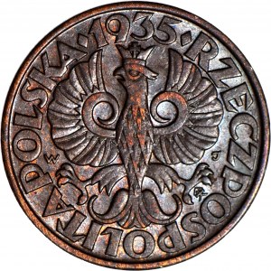 5 penny 1935, zecca, magnifico