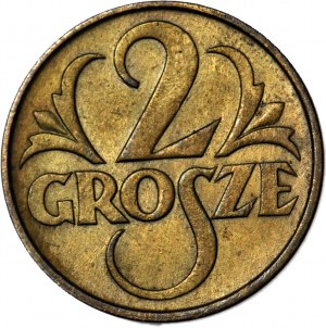 2 penny 1923 ottone, zecca