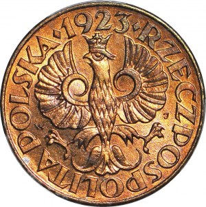 1 cent 1923, mincovňa, ONE 66 W RD