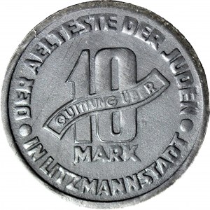 Ghetto, 10 Mark 1943, Al-Mg, mint, var. 2/2, dark version