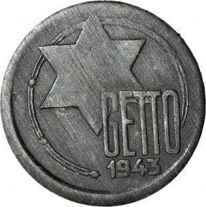 Ghetto, 5 Marek 1943, Al-Mg, timbres GDA 2/2, beau