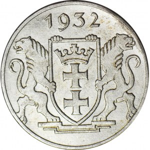 Wolne Miasto Gdańsk, 5 guldenów 1932, Żuraw