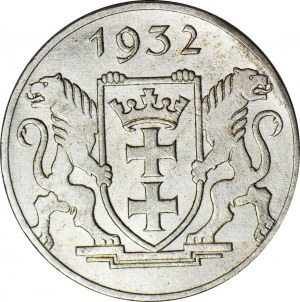 Freie Stadt Danzig, 5 florins 1932, Żuraw