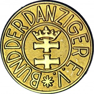 RRR-, Bund der Danziger e.V, Distintivo, oro, numero basso - 23