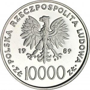10.000 zl 1989, Johannes Paul II, Breites Kreuz
