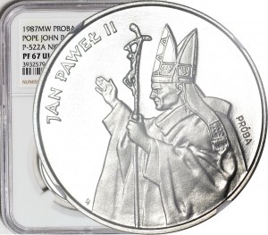 10 000 zlatých 1987, Ján Pavol II, Pastorálna, najväčšia zo sady, vzorka niklu