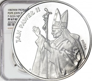 10.000 złotych 1987, Jan Paweł II, Pastorał, największa z setu, PRÓBA NIKIEL