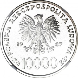 10.000 złotych 1987, Jan Paweł II, Pastorał, największa z setu, PRÓBA NIKIEL