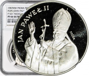 10,000 gold 1987, John Paul II, pastoral, SAMPLE NIKIEL