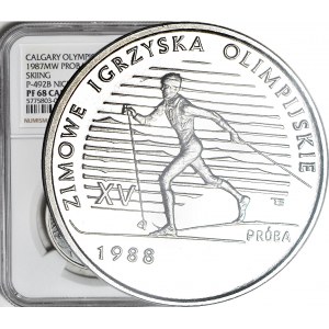 1000 Gold 1987, SAMPLE, nickel, Olympic Winter Games - Calgary
