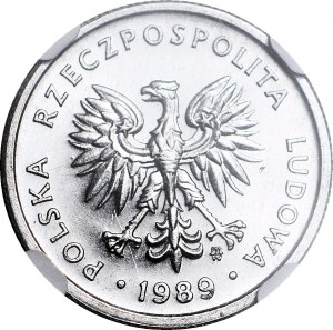 RRR-, 2 zloty 1989, ÉCHANTILLON D'ALUMINIUM TECHNOLOGIQUE, tirage 10 pièces.