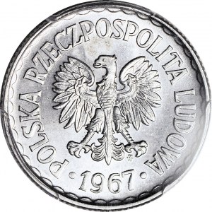 1 zlotý 1967, vzácny ročník, mincový