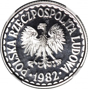 1 złoty 1982, nakład 5 tys., LUSTRZANE