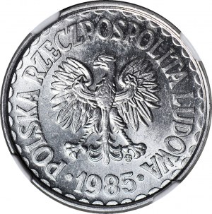 1 oro 1985, zecca, raddoppio del disegno del francobollo - DOPPIO DIE