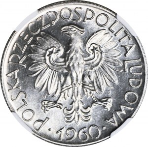 RRR-, 5 złotych 1960 Rybak, PODWÓJNE SŁONECZKO