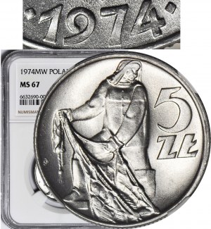 RR-, Pescatore 5 oro 1974, DATA FLATTA