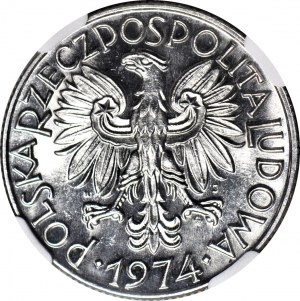 5 Gold 1974, Fischer, Münze