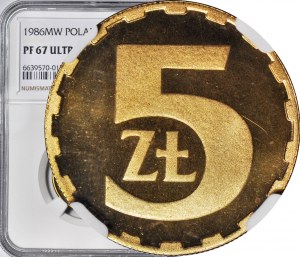 5 złotych 1986, nakład 5 tys., LUSTRZANE