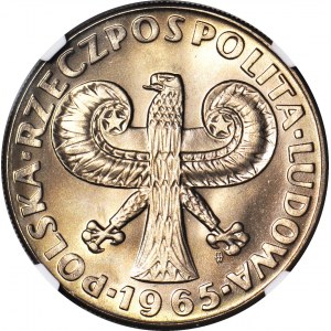10 Gold 1965, Große Säule, postfrisch