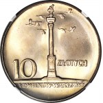 10 Gold 1965, Große Säule, postfrisch
