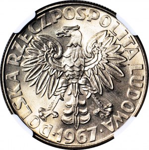10 zlatých 1967, Maria Skłodowska-Curie, mincovňa, veľmi vysoká MS68!!!