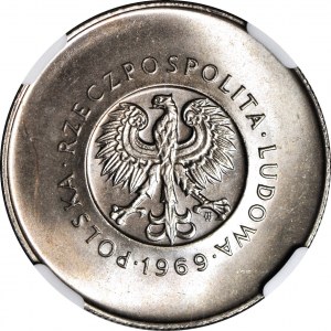 10 zloty 1969, 25e anniversaire de la République populaire de Pologne, non oblitéré