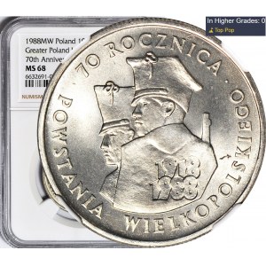 100 gold 1988, Greater Poland Uprising, minted
