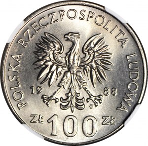 100 gold 1988, Greater Poland Uprising, minted