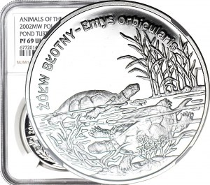 20 zlatých 2002 - Želva bahenní, NGC PF69 ULTRA CAMEO