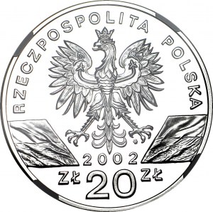 20 zlatých 2002 - Želva bahenní, NGC PF69 ULTRA CAMEO