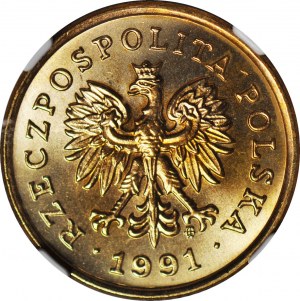 5 groszy 1991 MW, Warsaw, minted