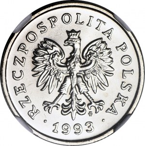 1 zloty 1993 MW, Warsaw, mint.