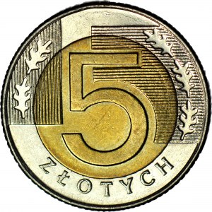 5 zloty 1996, MW, Varsovie, frappé à la main