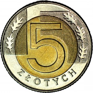 5 zlotých 1996, MW, Varšava, mincovňa
