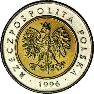 5 zlotých 1996, MW, Varšava, mincovna