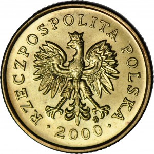 R-, 5 Grosze 2000, mint destrukt, REVERSE 180 stupňů