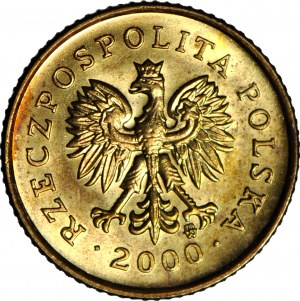 R-, 1 Penny 2000, destruction de la monnaie, REVERSE 180 degrés