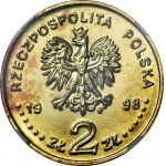 RR-, 2 złote 1998, Nagano, DESTRUKT, płynący stempel awersu