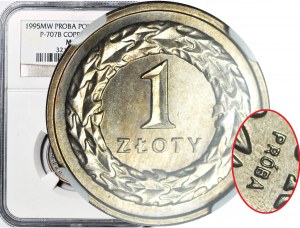 RRR-, 1 zlatá 1995, PROSPECTED MINT, extrémně vzácné