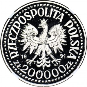 200.000 zlatých 1991, Ján Pavol II, Panna Mária Čenstochovská v pozadí, NIKIEL PROSPECTIVE