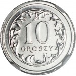 RR-, 10 groszy 2005, PRÓBA ALUMINIUM, b. rzadkie