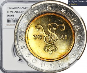 RRR-, 5 zloty 1994, Varsovie, PROBLEMES, revers à 180°.