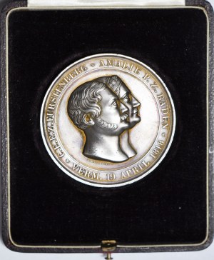 Nemecko, Baden-Durlach, Karl Leopold Friedrich, 1843, strieborné výročie svadby