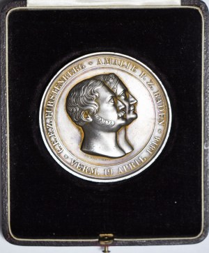 Niemcy, Baden-Durlach, Karol Leopold Fryderyk, 1843, srebrna rocznica ślubu