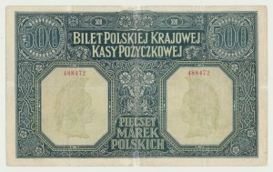 500 marek 1919, ředitelství, první polská bankovka po první světové válce, vzácná