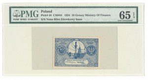 10 groszy 1924, billet de passage