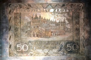 R*-, 50 złotych 1940/1941, fałszerska matryca pozytywowa z epoki, UNIKAT